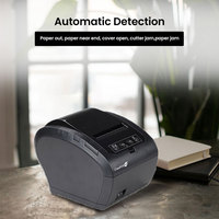 Printer Thermal POS Kecepatan Tinggi untuk Sistem POS, Printer Struk Stok, Pemotong Otomatis 80mm, Printer Label Thermal Murah