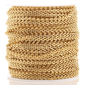 Cadena de Acero Inoxidable Dorada Vintage con Cierre de Corazón, Cadena Hecha a Mano para DIY, Pulsera, Tobillera, Accesorios de Joyería - Product Image 1