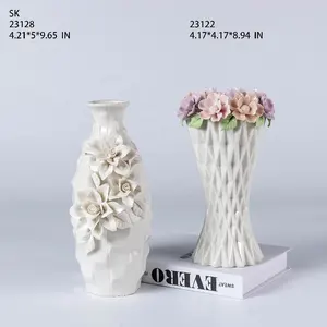 3D 꽃 가정 또는 사무실 장식 GIFT와 하이 퀄리티 인공 세라믹 꽃병