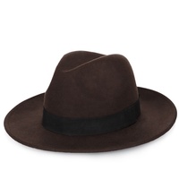 Sombrero Fedora Panamá de Fieltro 100% Lana con Ala Ancha al por Mayor para Mujer, Hombre, Unisex, Moda de Invierno