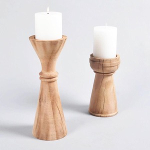 Soporte de pilar de vela de madera de mango de Venta caliente para centros de mesa de jardín decoración de boda portavelas de madera - Product Image 2