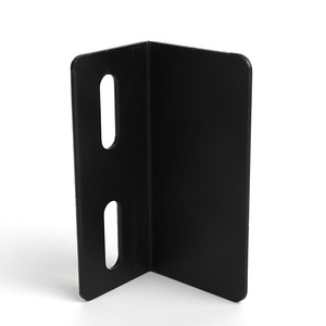 Black Metal <b>Corner</b> <b>Bracket</b> 2 Hole Right Angle Furniture Shelf Support Hardware Connector Durable Modern Simple Style - Product Image 1