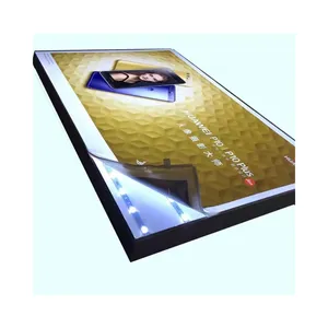 Waterdichte Hangende Led Dubbelzijdige Stof Aluminium Frames Textiel Reclame Lichtbakken