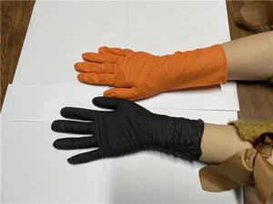 12 Zoll Industrie LKW 8 mil Autore paratur Diamant Textur Griff OEM Logo benutzer definierte Food Service Mechaniker reine Nitril Handschuh Handschuhe - Product Image 6