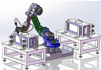 Stasiun Kerja Robot Pengelasan Tig Mig Mag CO2 dengan Desain Kepala Berayun dan Perlengkapan untuk Pengelasan Laser Rangka Logam Baja Aluminium