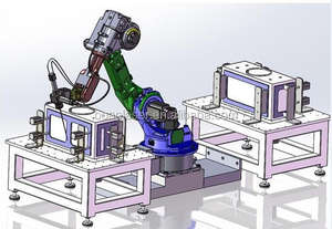 Station de travail robotisée de soudage TIG MIG MAG CO2 avec tête oscillante et dispositif de fixation pour soudeurs laser de cadres métalliques en acier et aluminium - Product Image 5