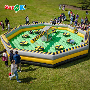 Sayok 7m grands <span class=keywords><strong>jeux</strong></span> gonflables de défi de wipeout de trampoline de fusion toxique pour l'extérieur - Product Image 3