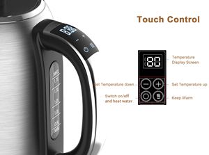 Smart Cordless Electric <b>Kettle</b> <b>Temperature</b> <b>Control</b> Stainless Steel Design Keep Warm Function for Household Hotel Use Modern - Product Image 5