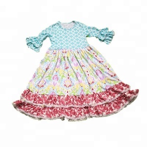 Bébé fille été robe à volants enfants demi manches tutu robe de princesse enfants usine en gros - Product Image 1