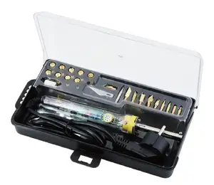 Zhongdi ZD-972H Soldering Iron Multi-Purpose Kit Temperature Controlled Wood Burning Pen Set 21-Tip Set 30W Equivalent