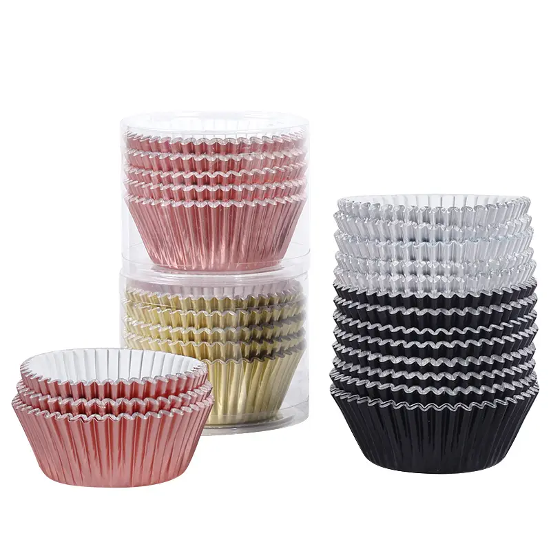 100PCS Metal papel Baking Muffin Cup padrão 11CM diâmetro de abertura Foil Cupcake forros