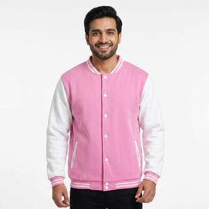 Hot Selling <b>Men's</b> Letterman Varsity <b>Jacket</b> New High Street Style Quick Dry Breathable <b>Leather</b> CollegeBaseballjacket for <b>men</b> - Product Image 1