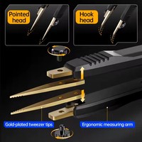 FNIRSI LCR-ST1 Mini Pinza Inteligente LCR, Probador SMD ESR, Herramienta de Medición de Resistencia, Capacitancia, Inductancia, Continuidad y Diodos