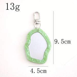 Custom Logo Cute Colorful Mini Acrylic Compact Keychain <b>Small</b> Pocket Makeup <b>Vanity</b> <b>Mirror</b> - Product Image 5