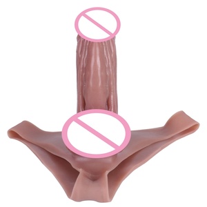 SXXY 7cm Diameter Big Penis Extender Silicone Pants Hollow <b>Dildo</b> Pants Enlarge Dick Girth Penis Extender Cock Sleeve - Product Image 3