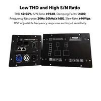 Module amplificateur de classe D à 2 canaux DBK, carte d'amplification DSP 1200W pour système audio actif de haut-parleurs en ligne et subwoofer