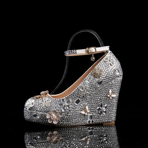 New rhinestones high-<b>heeled</b> <b>sandals</b> fashionable luxurious wedding banquet party women dresses pointed stiletto high-<b>heeled</b> shoes - Product Image 4