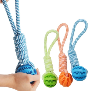 Juguete de Pelota para Limpieza Dental de Mascotas con Cuerda, Pelotas de Goma con Orificios para Perros Pequeños y Grandes, Juguetes Resistentes a Mordidas para Cachorros - Product Image 2