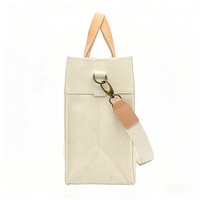 Sac fourre-tout en toile de coton de taille moyenne, robuste et réutilisable, idéal pour les courses et le marché, pour un usage quotidien en toutes saisons