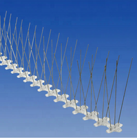 Kit complet de pointes pour oiseaux Base en polycarbonate et épingles en acier Pointes anti-oiseaux