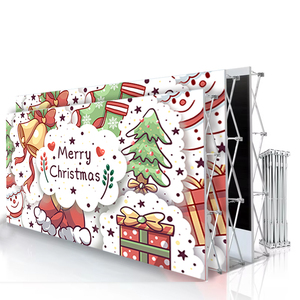 Tùy chỉnh 8ft 10ft giáng sinh căng thẳng vải Backdrop triển lãm thương mại Booth CuộN kéo lên Pop <span class=keywords><strong>Up</strong></span> hiển thị Stretch hiển thị biểu ngữ đứng - Product Image 6