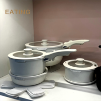 Livraison depuis l'Entrepôt Américain en 6 Jours – Batteries de Cuisine 17 Pièces à Revêtement Céramique Antiadhésif, Pour Plaques à Induction et Poêles à Frire