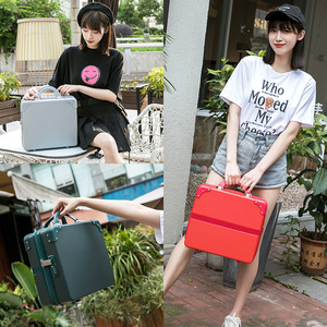 Estuche de <span class=keywords><strong>Maquillaje</strong></span> Rígido de Gran Capacidad de 16 Pulgadas con Cierre, Asa Suave, Impermeable y con Logotipo para Viajes - Product Image 3