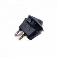 Interrupteur à bascule rond, noir, 6a 250v, 2 broches on/off, t85 CQC, livraison gratuite