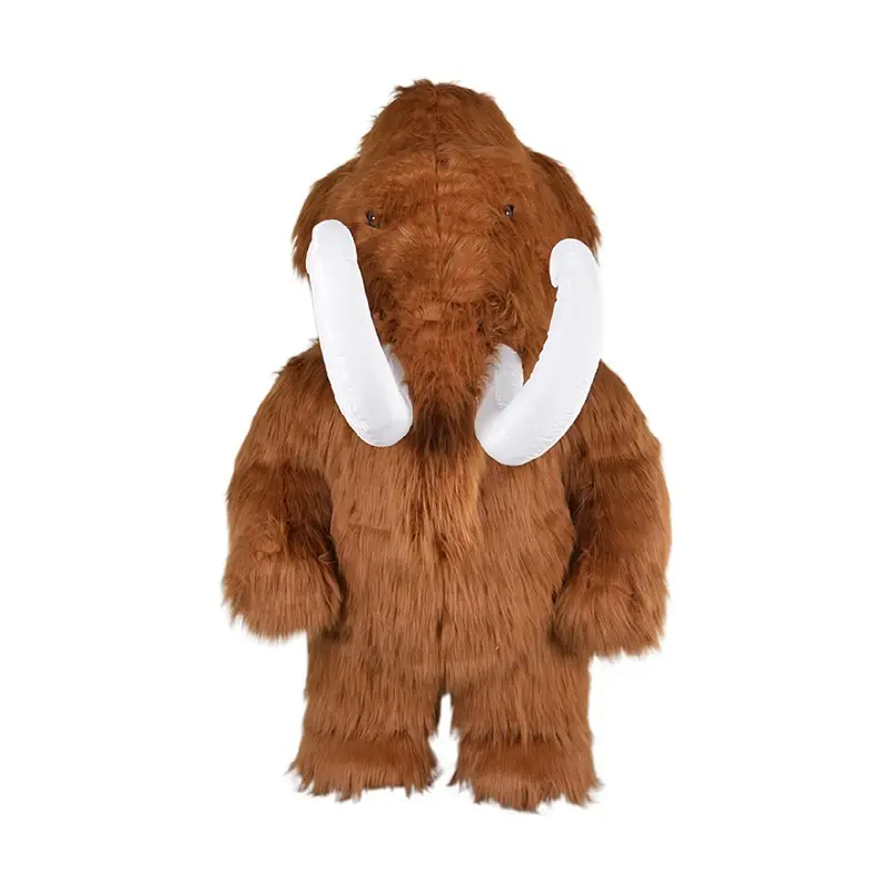 Traje de mamut para adulto de 2,6 m, disfraz de mascota inflable de elefante, pelele, Ellie, para Navidad/Halloween, Cosplay