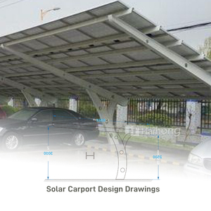Sistema de cochera solar, toldo solar de acero galvanizado rentable, marco de cochera fotovoltaica de aleación de aluminio, cochera solar comercial - Product Image 4