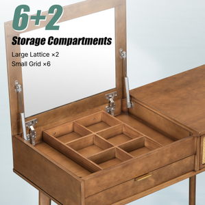 High Quality Modern Wood Makeup Vanity Set with Lighted Flip-top <b>Mirror</b> Storage Stool <b>Dressing</b> <b>Table</b> <b>for</b> Bedroom & Hotel Use - Product Image 4