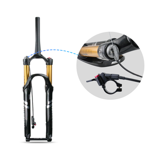 Fourche avant de vélo de montagne MAGICBROS OEM 15*110mm en alliage de magnésium, <span class=keywords><strong>suspension</strong></span> pneumatique, débattement de 100-140mm, compatible avec frein à disque, 27,5-29 pouces - Product Image 4