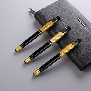 <span class=keywords><strong>Stylo</strong></span> plume en métal classique <span class=keywords><strong>haut</strong></span> <span class=keywords><strong>de</strong></span> <span class=keywords><strong>gamme</strong></span> Logo <span class=keywords><strong>personnalisé</strong></span> <span class=keywords><strong>stylo</strong></span> à bille noir or pour cadeaux promotionnels d'affaires stylos à encre - Product Image 3