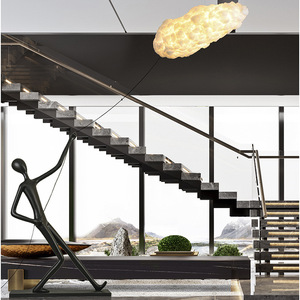 Luci Creative a nuvola grandi ornamenti FRP di lusso Hotel reparto vendite pavimento-materiale in resina scultura umanoide - Product Image 4
