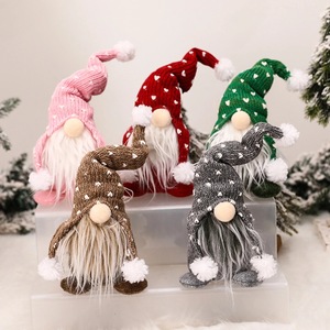 LINGKAI Knitted Christmas Gnome Plush <b>Doll</b> Pom Pom Faceless Santa Gnomes Xmas Table Ornament Home Decor - Product Image 2
