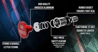 Bouton de Missile de feu, d'éjection et d'azote, allume-cigare de voiture, prise 12V, accessoires de remplacement automatique, convient à la plupart des véhicules