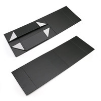 Stock Venta Imán plegable negro Embalado 20*18*8 Caja de papel Caja de imán plegable de cartón de calidad
