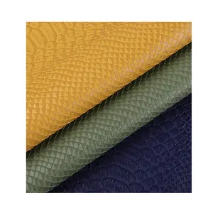 0.8mm automotive upholstery fabric snake-skin pattern leather embossed leather
