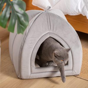 Tempat tidur kucing dalam ruangan, tempat tidur hewan peliharaan 2 dalam 1, tempat tidur kucing kecil atau anjing-Gua hewan, tenda kucing - Product Image 1