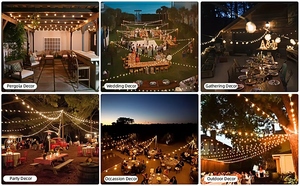 <span class=keywords><strong>Guirlande</strong></span> lumineuse <span class=keywords><strong>solaire</strong></span> extérieure étanche 8,7 m 25 <span class=keywords><strong>LED</strong></span> G40 pour mariages, patios, jardins et décorations de Noël - Product Image 6