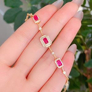 रूबी ब्रेसलेट: एक चमकदार रत्न, विशेष अवसरों के लिए एक आदर्श उपहार के साथ सेट करें और विशेष अवसरों के लिए एक आदर्श उपहार। - Product Image 5