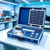 Nouvelle boîte d'expérimentation solaire photovoltaïque portable en métal avec système de formation à la production d'énergie photovoltaïque