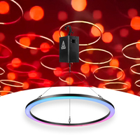 Système de levage cinétique à anneau LED creux, contrôlé DMX512, avec treuil pour éclairage de scène, pour événements et clubs