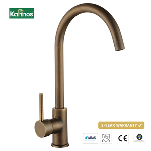 Villa Luxury Antique Brass Basin Faucet Single Hole Hot Cold Water Mixer <b>Deck</b> Mounted Classic Vintage Retro Bathroom Tap - Product Image 1