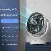 Ventilateur de bureau rechargeable par USB, lumière réglable à plusieurs vitesses pour dortoirs d'étudiants, nouveau ventilateur de piédestal de tour domestique