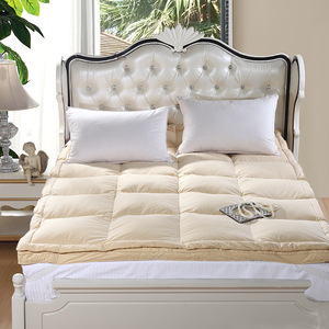 <span class=keywords><strong>Surmatelas</strong></span> en plumes <span class=keywords><strong>d</strong></span>'<span class=keywords><strong>oie</strong></span> bio extra épais, housse en coton respirant, écologique, antibactérien, 300 fils/cm² pour - Product Image 1