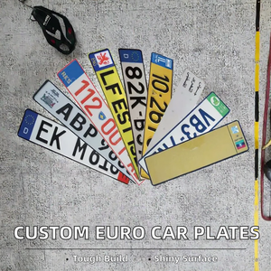 Placas de Matrícula Europeas Personalizadas al por Mayor con Logotipo, 520x110mm, Brillantes, 2mm de Grosor, Aluminio en Blanco, Decorativas en Relieve - Product Image 2