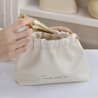 Pochette de toilette en cuir PU imperméable, organiseur de maquillage, trousse de toilette de voyage, étui de beauté portable, logo personnalisé