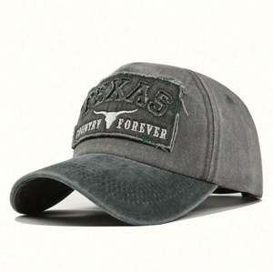 Gorras de Béisbol Deportivas Estilo Texas Americano, Personalizadas de Fábrica, 100% Algodón Canvas, Vintage, Lavadas, con Parche y Bordado 3D - Product Image 4