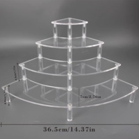 Présentoir en acrylique en gros, support modulaire rond à niveaux pour figurines, présentoir de comptoir de qualité professionnelle pour la vente au détail